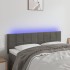 Cabecero con LED de terciopelo gris oscuro 144x5x78/88
