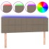 Cabecero con LED de tela gris taupe 144x5x78/88