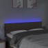 Cabecero con LED de tela gris taupe 144x5x78/88