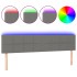 Cabecero con LED de tela gris oscuro 200x5x78/88