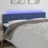 Cabecero con LED de tela azul 200x5x78/88