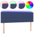 Cabecero con LED de tela azul 144x5x78/88