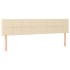 Cabecero con LED de tela color crema 160x5x78/88