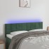 Cabecero con LED de terciopelo gris oscuro 144x5x78/88