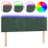 Cabecero con LED de terciopelo gris oscuro 144x5x78/88