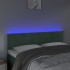 Cabecero con LED de terciopelo gris oscuro 144x5x78/88