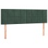 Cabecero con LED de terciopelo gris oscuro 144x5x78/88