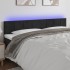Cabecero con LED de terciopelo negro 160x5x78/88