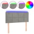Cabecero con LED de terciopelo gris claro 100x5x78/88