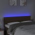 Cabecero con LED de tela marrón oscuro 144x5x78/88