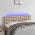 Cabecero con LED cuero sintético color capuchino 144x5x78/88