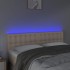 Cabecero con LED cuero sintético color capuchino 144x5x78/88