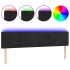 Cabecero con LED de terciopelo negro 160x5x78/88