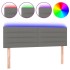 Cabecero con LED de tela gris oscuro 144x5x78/88