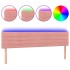 Cabecero con LED de terciopelo rosa 180x5x78/88