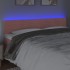 Cabecero con LED de terciopelo rosa 180x5x78/88