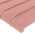 Cabecero con LED de terciopelo rosa 180x5x78/88