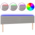 Cabecero con LED de tela gris claro 160x5x78/88