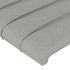 Cabecero con LED de tela gris claro 160x5x78/88