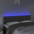 Cabecero con LED de terciopelo gris oscuro 144x5x78/88