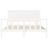 Estructura de cama matrimonio con cabecero madera maciza
