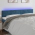 Cabecero con LED de terciopelo azul oscuro 200x5x78/88