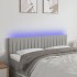 Cabecero con LED de tela gris claro 144x5x78/88