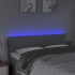 Cabecero con LED de tela gris claro 144x5x78/88
