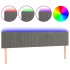 Cabecero con LED de terciopelo gris claro 180x5x78/88