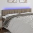 Cabecero con LED de tela gris taupe 200x5x78/88