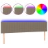 Cabecero con LED de tela gris taupe 200x5x78/88