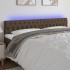 Cabecero con LED de tela marrón oscuro 180x7x78/88
