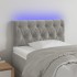 Cabecero con LED de terciopelo gris claro 80x7x78/88