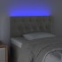 Cabecero con LED de terciopelo gris claro 80x7x78/88