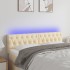 Cabecero con LED de tela color crema 160x7x78/88