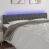 Cabecero con LED de terciopelo gris oscuro 180x7x78/88