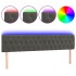Cabecero con LED de terciopelo gris oscuro 180x7x78/88