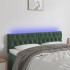 Cabecero con LED de terciopelo verde oscuro 144x7x78/88