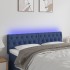 Cabecero con LED de tela azul 144x7x78/88