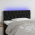 Cabecero con LED de terciopelo negro 100x7x78/88