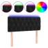 Cabecero con LED de terciopelo negro 100x7x78/88