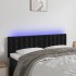 Cabecero con LED de terciopelo negro 144x5x78/88