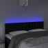 Cabecero con LED de terciopelo negro 144x5x78/88