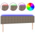 Cabecero con LED de tela gris taupe 160x5x78/88
