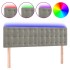 Cabecero con LED de terciopelo gris claro 144x5x78/88