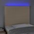 Cabecero con luces LED tela crema 100x5x118/128