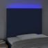 Cabecero con luces LED tela azul 90x5x118/128