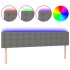 Cabecero con LED de tela gris oscuro 180x5x78/88