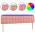 Cabecero con LED de terciopelo rosa 180x5x78/88