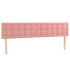 Cabecero con LED de terciopelo rosa 180x5x78/88